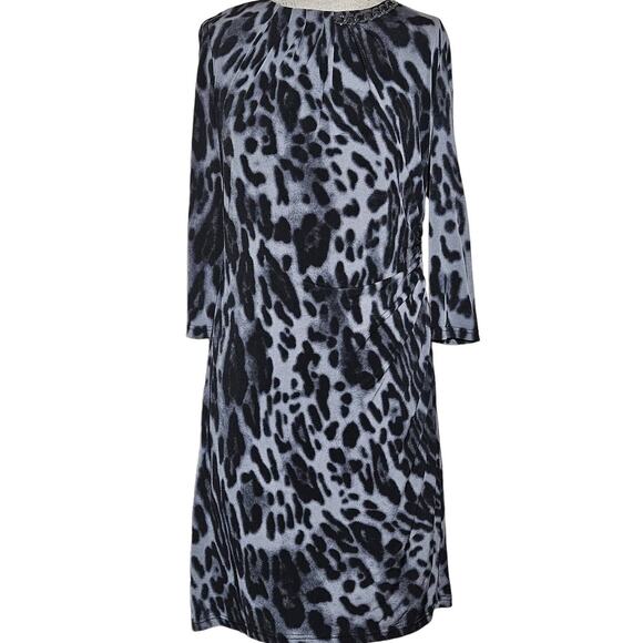 Tahari Animal Print Knee Length Dress Size 8 - Picture 1 of 6